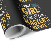 Dieses Mädchen erhielt ihren Master-Abschluss Absc Geschenkpapier (Rolleneckpunkt)