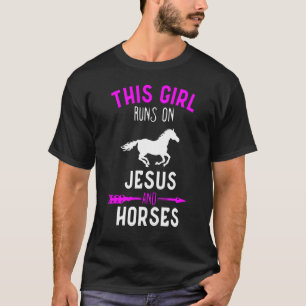 Dieses Mädchen fährt auf Jesus und Pferden reiten T-Shirt