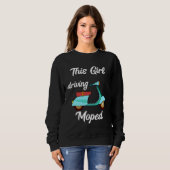 Dieses Mädchen fährt Moped Oldschool-Roller Sweatshirt (Vorne ganz)