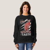 Dieses Mädchen findet SphynxTastic Sphynx-Katze sü Sweatshirt (Vorne ganz)