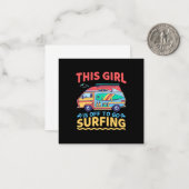 Dieses Mädchen geht surfen Mitteilungskarte (Vorderseite/Rückseite Beispiel)