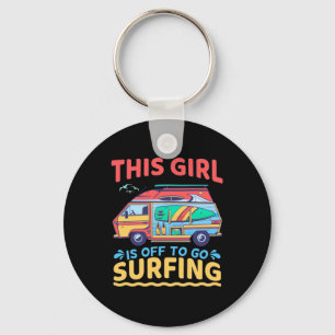 Dieses Mädchen geht surfen Schlüsselanhänger