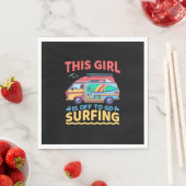 Dieses Mädchen geht surfen Serviette (Beispiel)