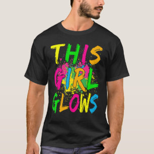 Dieses Mädchen glänzt 80er Retro-Kostüm-Party T-Shirt
