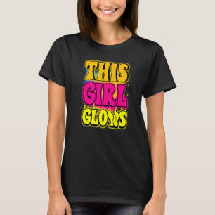 Dieses Mädchen glänzt Party 80er Vintag Retro farb T-Shirt