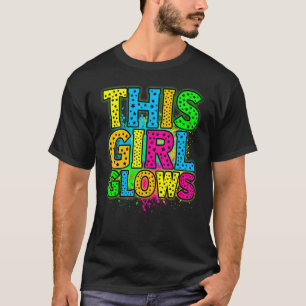 Dieses Mädchen glänzt Party 80er Vintag Retro farb T-Shirt
