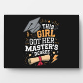 Dieses Mädchen Got ihren Master-Grad-Abschluss Fotoplatte (Vorderseite)