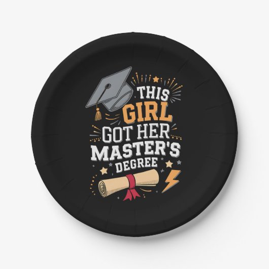 Dieses Mädchen Got ihren Master-Grad-Abschluss Pappteller (Vorderseite)