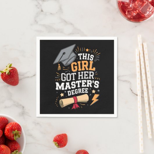 Dieses Mädchen Got ihren Master-Grad-Abschluss Serviette (Beispiel)
