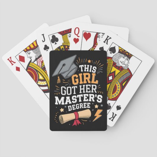 Dieses Mädchen Got ihren Master-Grad-Abschluss Spielkarten (Rückseite)