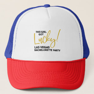 Dieses Mädchen Got Lucky Las Vegas Junggeselinnen- Truckerkappe