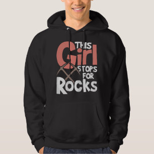 Dieses Mädchen hält für Steine an - Steinesammler  Hoodie