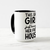 Dieses Mädchen hat gerade ihr erstes Haus gekauft  Tasse (Vorderseite Links)