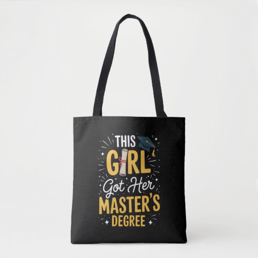Dieses Mädchen hat ihren Master-Abschluss Abschlus Tasche (Vorderseite)
