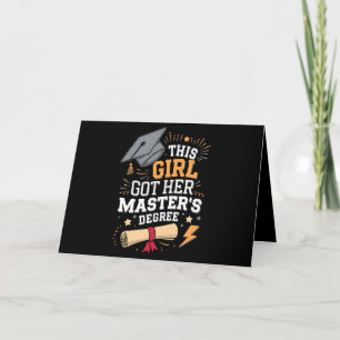 Dieses Mädchen hat ihren Master-Abschluss gemacht Dankeskarte