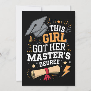 Dieses Mädchen hat ihren Master-Abschluss gemacht Einladung