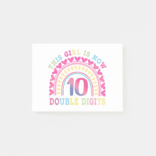 Dieses Mädchen hat jetzt 10 Doppelstühle zum 10. G Post-it Klebezettel (Vorderseite)