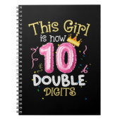 Dieses Mädchen hat jetzt 10 zweistellige Geburtsta Notizblock (Vorderseite)