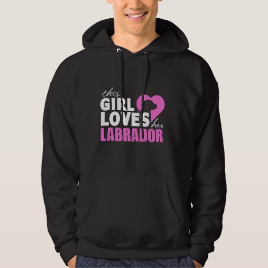 Dieses Mädchen ihren Labrador Männersohle Hoodie (Vorderseite)