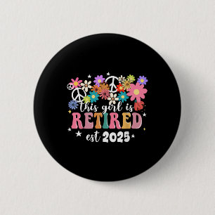 Dieses Mädchen ist 2025 Retro Shirt floraler Retir Button