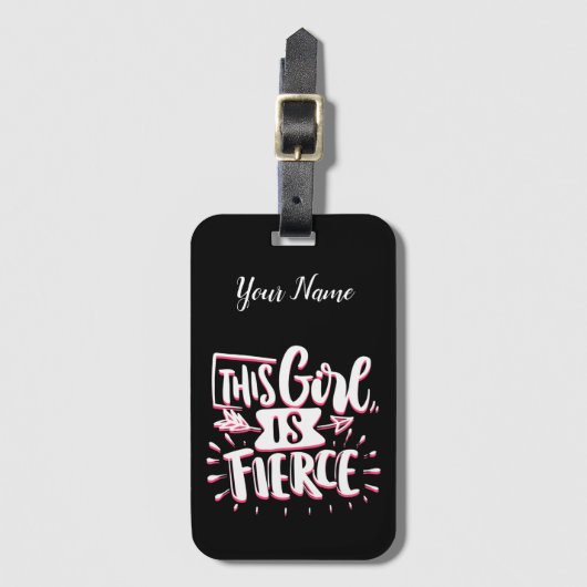 Dieses Mädchen ist die Ermächtigung des Mädchen du Gepäckanhänger (Vorderseite Vertikal)