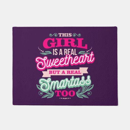 Dieses Mädchen ist ein echter Freund, aber ein ech Fußmatte (Vorderseite)