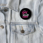 Dieses Mädchen ist ein Kletterer beim Klettern Button (Beispiel)