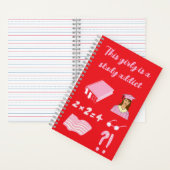 Dieses Mädchen ist ein studentisches Notebook Notizblock (Innen)
