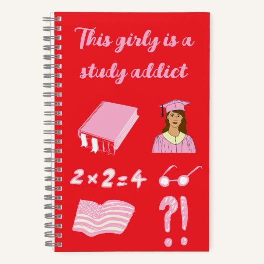 Dieses Mädchen ist ein studentisches Notebook Notizblock (Vorderseite)
