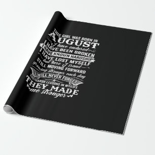 Dieses Mädchen ist im August geboren worden Geburt Geschenkpapier