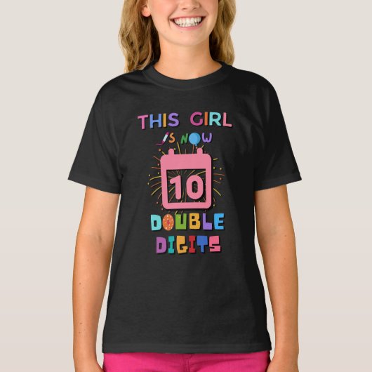 Dieses Mädchen ist jetzt 10 zweistellige Girl-T -  T-Shirt (Vorderseite)