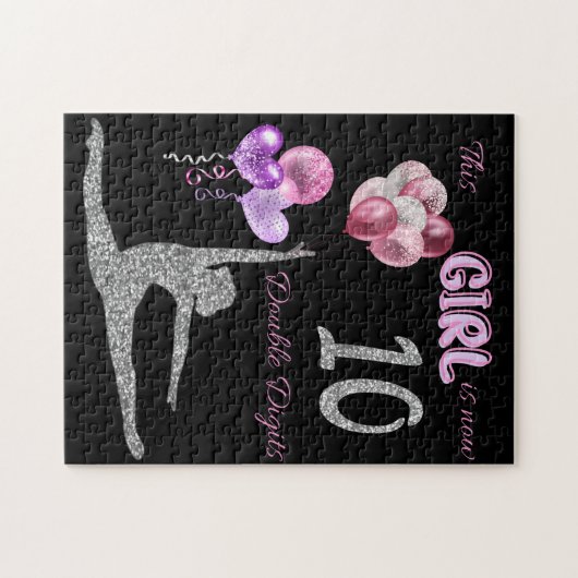 Dieses Mädchen ist jetzt 10 zweistellige Gymnastik Puzzle (Horizontal)