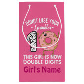 Dieses Mädchen ist jetzt zweistellig, 10. Geburtst Kleine Geschenktüte (Rückseite)