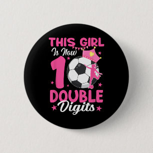 Dieses Mädchen ist jetzt zweistellige Fußballspiel Button