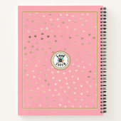 Dieses Mädchen kann rosa und weiße Streifen Gold P Notizblock (Rückseite)