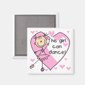 Dieses Mädchen kann T - Shirt und Geschenke tanzen Magnet (Vorderseite/Rückseite)