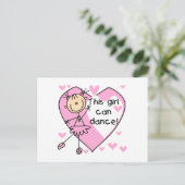 Dieses Mädchen kann T - Shirt und Geschenke tanzen Postkarte (Stehend Vorderseite)