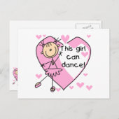 Dieses Mädchen kann T - Shirt und Geschenke tanzen Postkarte (Vorne/Hinten)