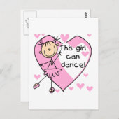 Dieses Mädchen kann T - Shirt und Geschenke tanzen Postkarte (Vorne/Hinten)