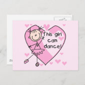 Dieses Mädchen kann T - Shirt und Geschenke tanzen Postkarte (Vorne/Hinten)
