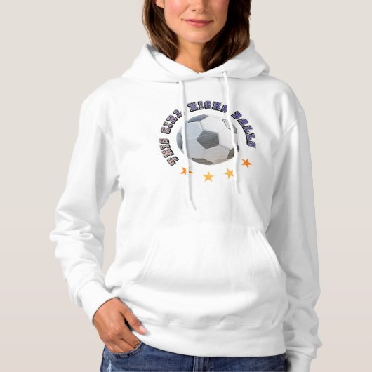 Dieses Mädchen kicks Balls Hoodie (Vorderseite)