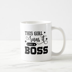 Dieses Mädchen lässt es mögen einen Chef laufen Kaffeetasse