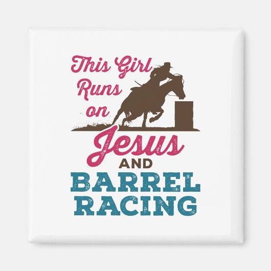 Dieses Mädchen läuft auf Jesus und Barrel Racing Magnet (Vorne)