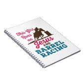 Dieses Mädchen läuft auf Jesus und Barrel Racing Notizblock (Rechte Seite)