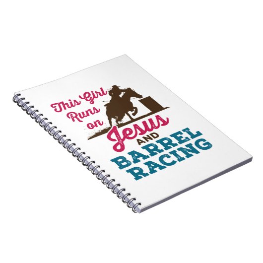 Dieses Mädchen läuft auf Jesus und Barrel Racing Notizblock (Rechte Seite)