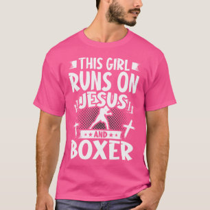 Dieses Mädchen läuft auf Jesus und Boxer T-Shirt