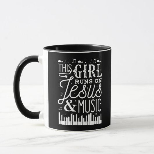 Dieses Mädchen läuft auf Jesus und Country Musik Tasse (Links)