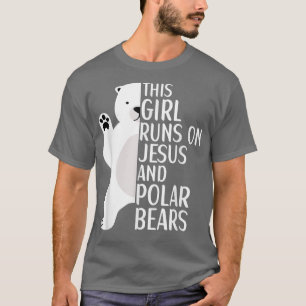 Dieses Mädchen läuft auf Jesus und Eisbären Niedli T-Shirt