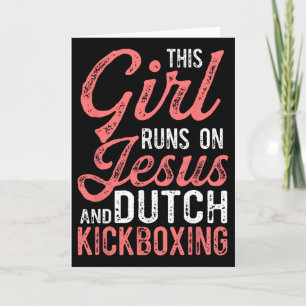 Dieses Mädchen läuft auf Jesus und Muay Thai Dutch Karte