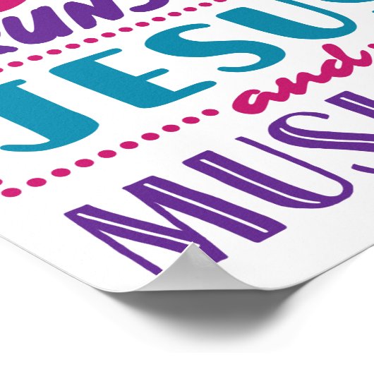 Dieses Mädchen läuft auf Jesus und Musicals Poster (Ecke)